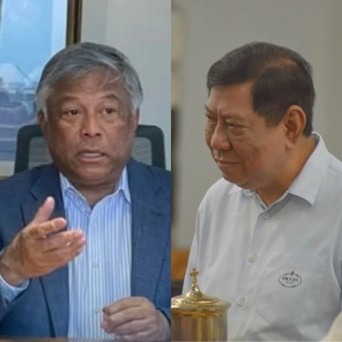 Pagcor Chairman Alejandro Tengco (left), Caloocan City 2nd district Rep. Egay Erice (Facebook)
