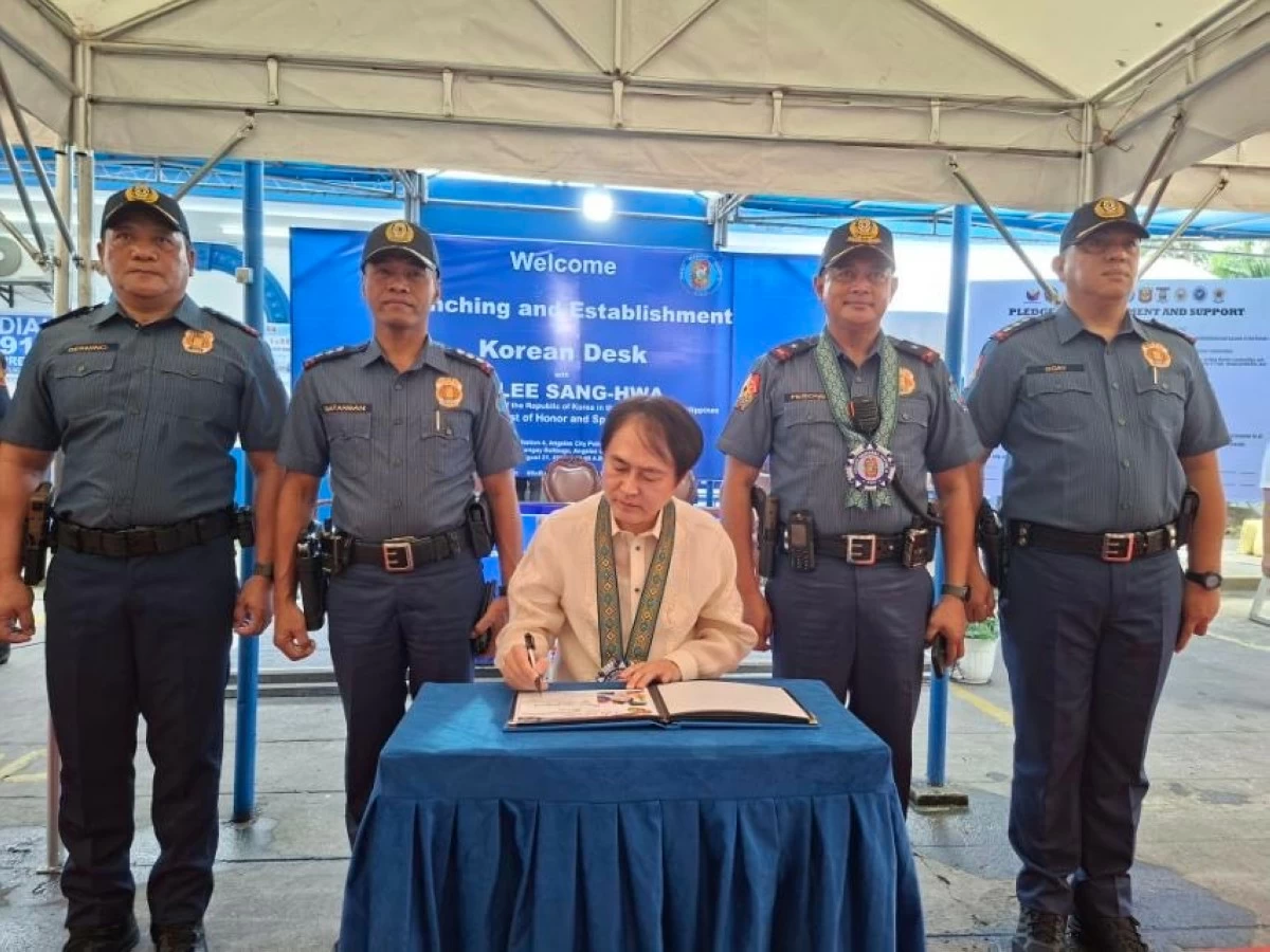 At the launching and establishment of Korean Help Desks in Angeles City, Pampanga, on August 21, 2025. (Photo courtesy of the Korean Embassy)