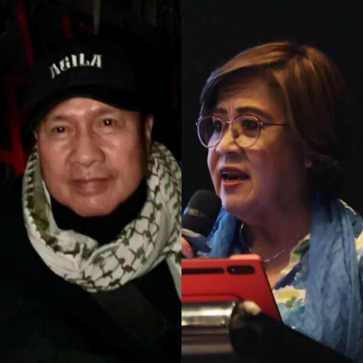 Pastor Apollo Quiboloy (left), Mamamayang Liberal (ML) Party-list Rep. Leila de Lima (Facebook)
