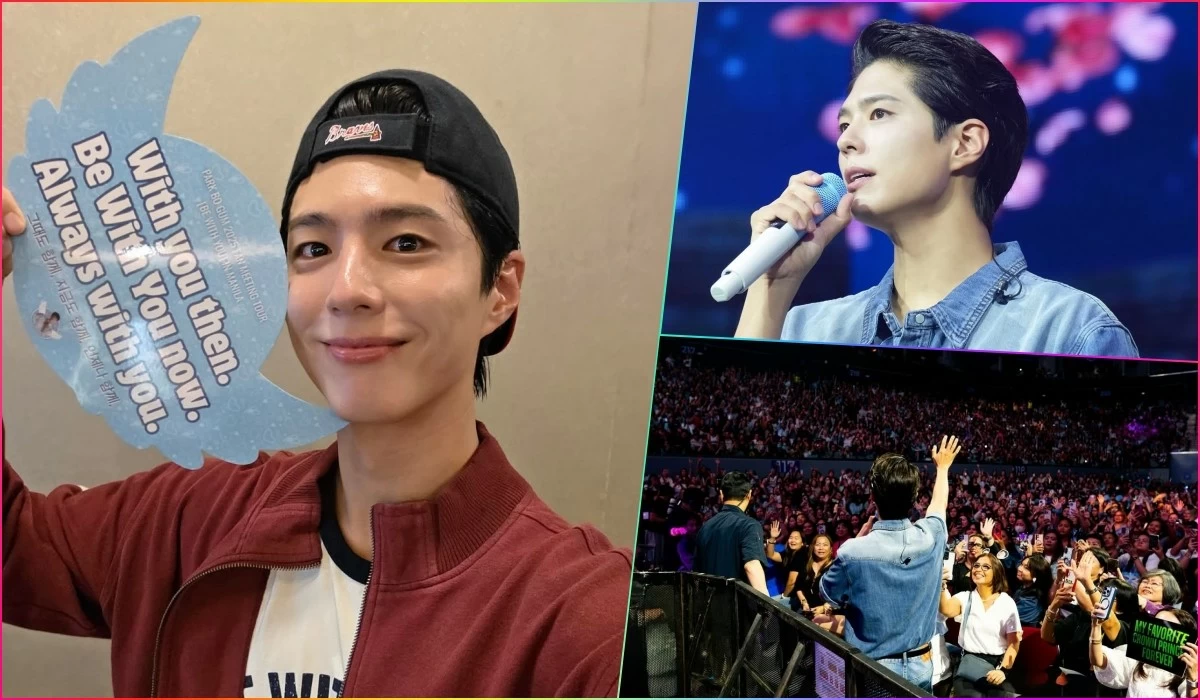 Korean star Park Bogum at his "Be With You" fan meeting in Manila on Aug. 22 at the SM Mall of Asia Arena (Park Bogum's Instagram) 