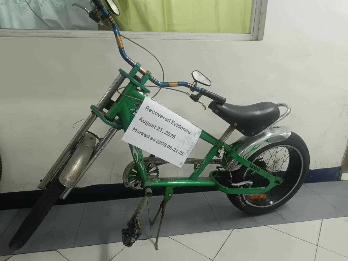 The three recovered bicycles worth P187,000. (Photos from Pasig CPS)