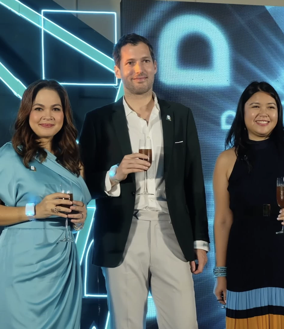 Judy Ann Santos (left) graces the Tala Philippines press conference in Makati City.