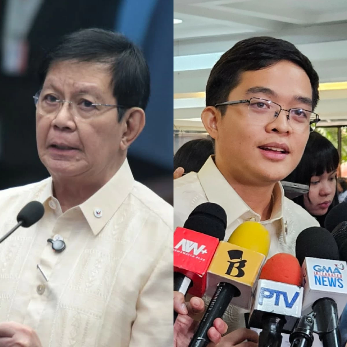 Senator Panfilo "Ping" Lacson (left), Batangas 1st district Rep. Leandro Legarda Leviste (Facebook, MANILA BULLETIN)