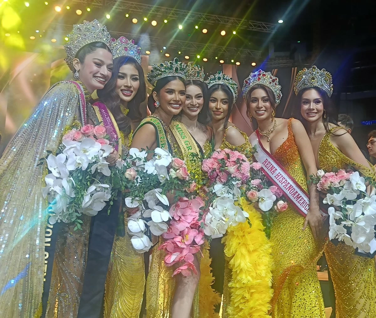 Newly-crowned queens after the Miss Grand International Philippines 2025 pageant