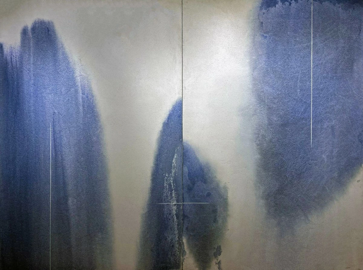 'INNER JOURNEY VIII,' acrylic on canvas, 48x96 inches, 2025