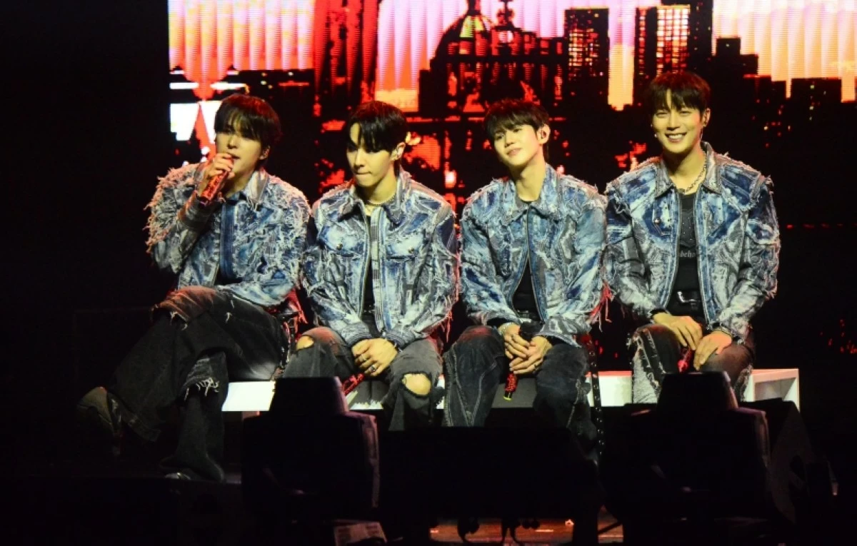 K-pop boy band Highlight performing at their 