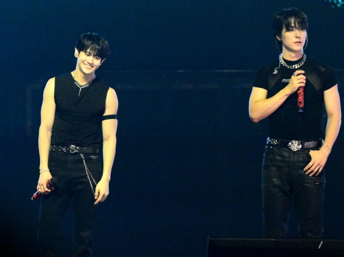 K-pop boy band Highlight performing at their 