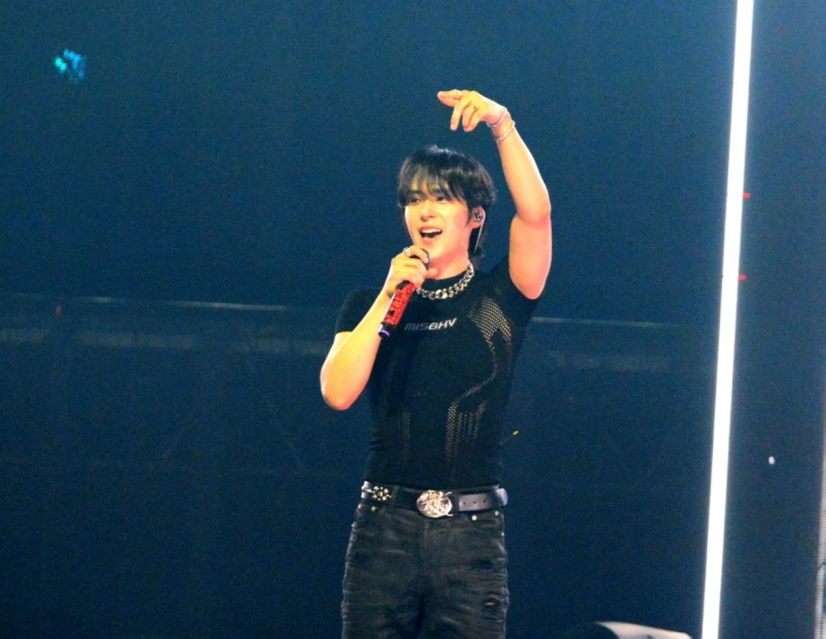 K-pop boy band Highlight performing at their 