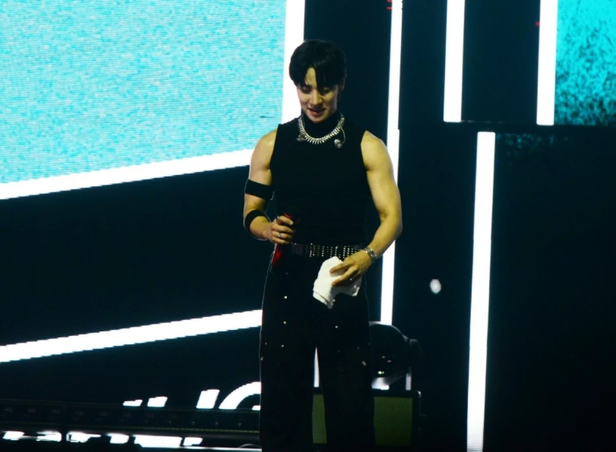 K-pop boy band Highlight performing at their 