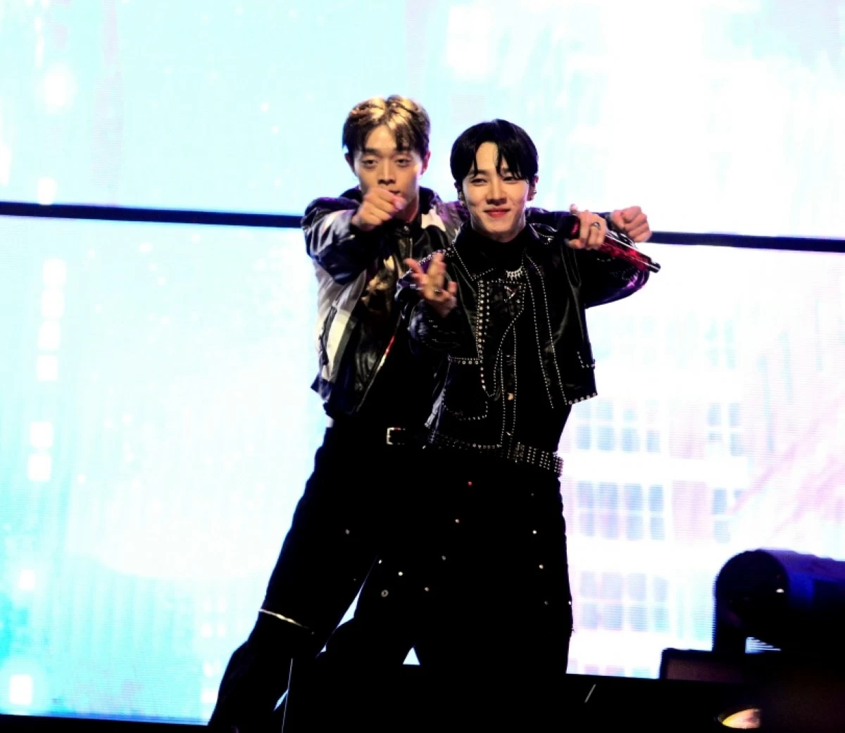 K-pop boy band Highlight performing at their 