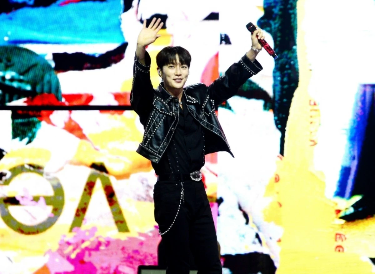 K-pop boy band Highlight performing at their 