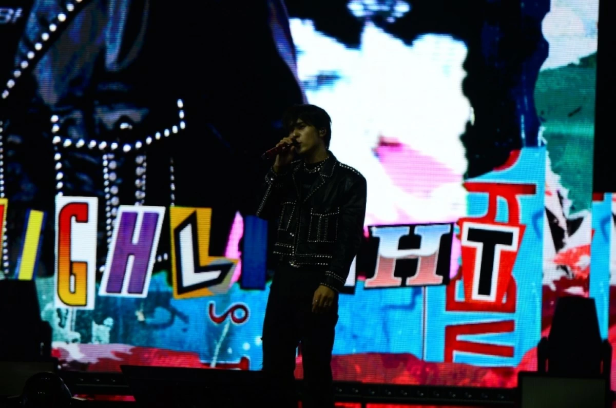 K-pop boy band Highlight performing at their 