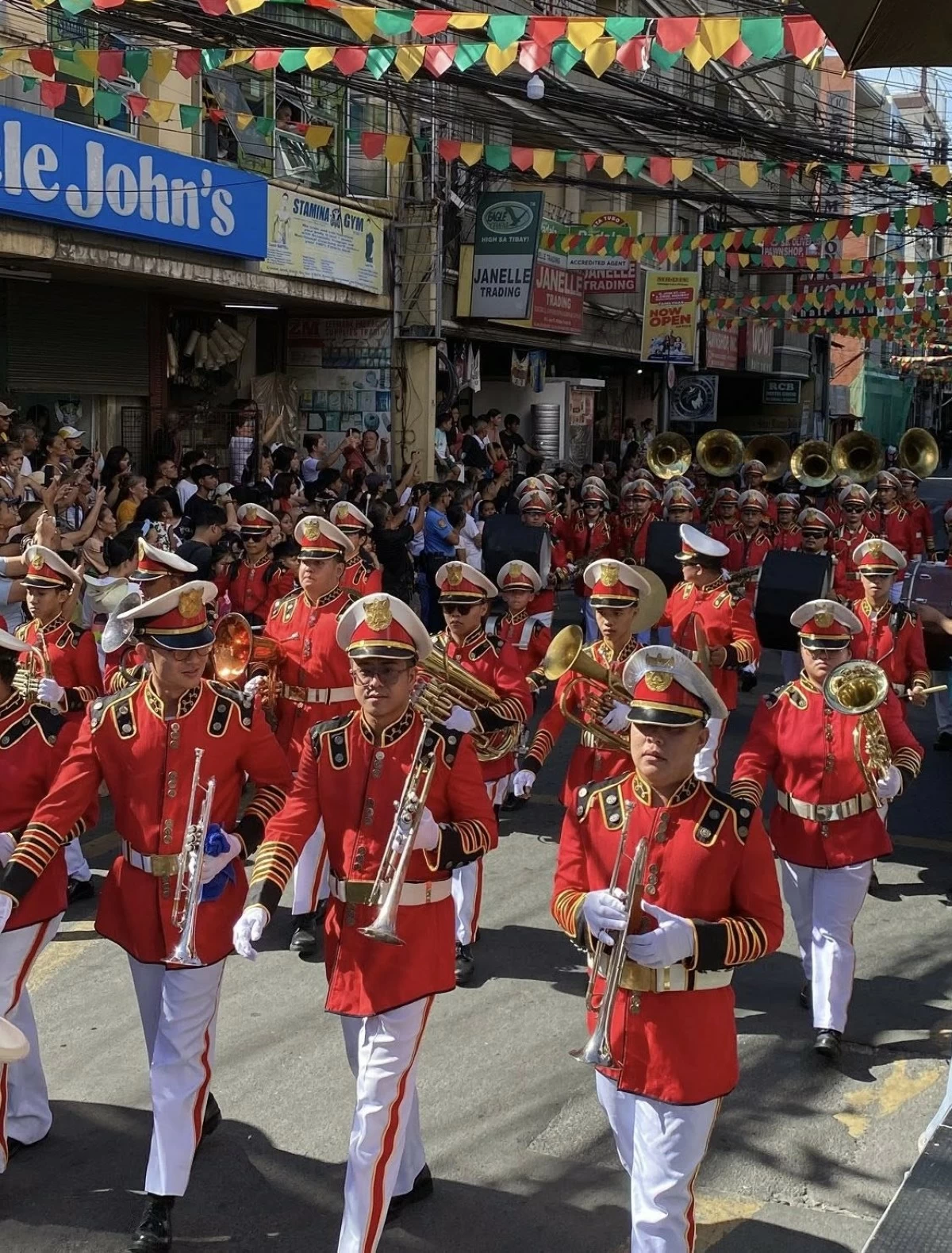 San Juan de Nepomuceno Band marching at the fiesta parade