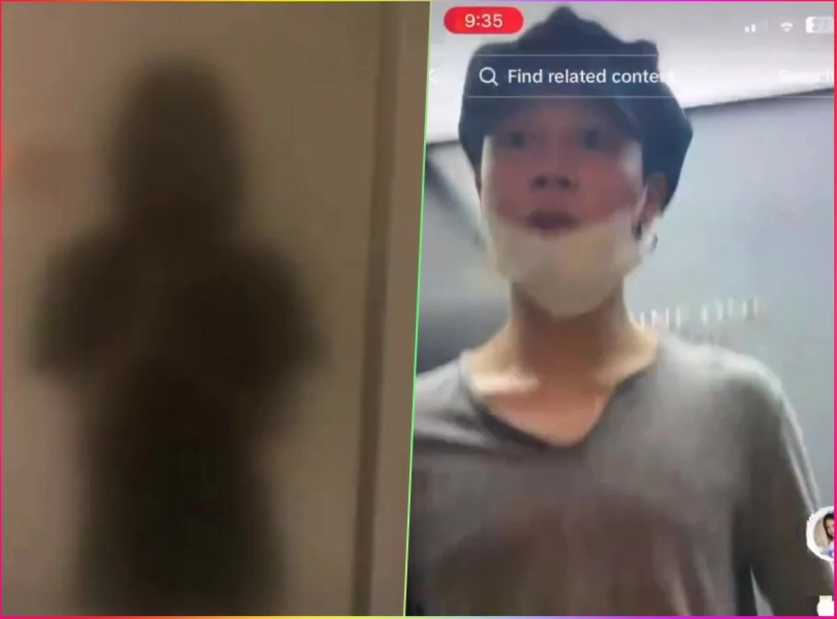 Jimin in the video uploaded by Song Da-eun (Screenshot from YouTube video)
