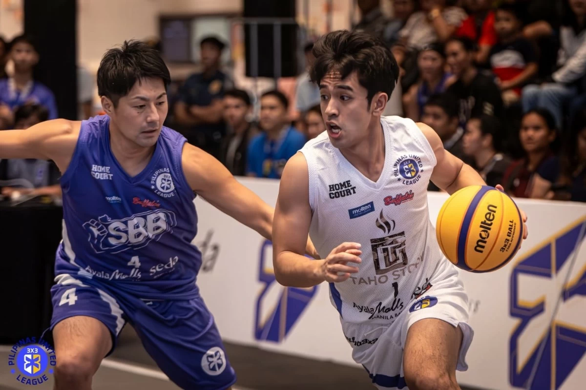 Pambansang Ginoo David Licauco (right) in action at Pilipinas United 3x3 League

