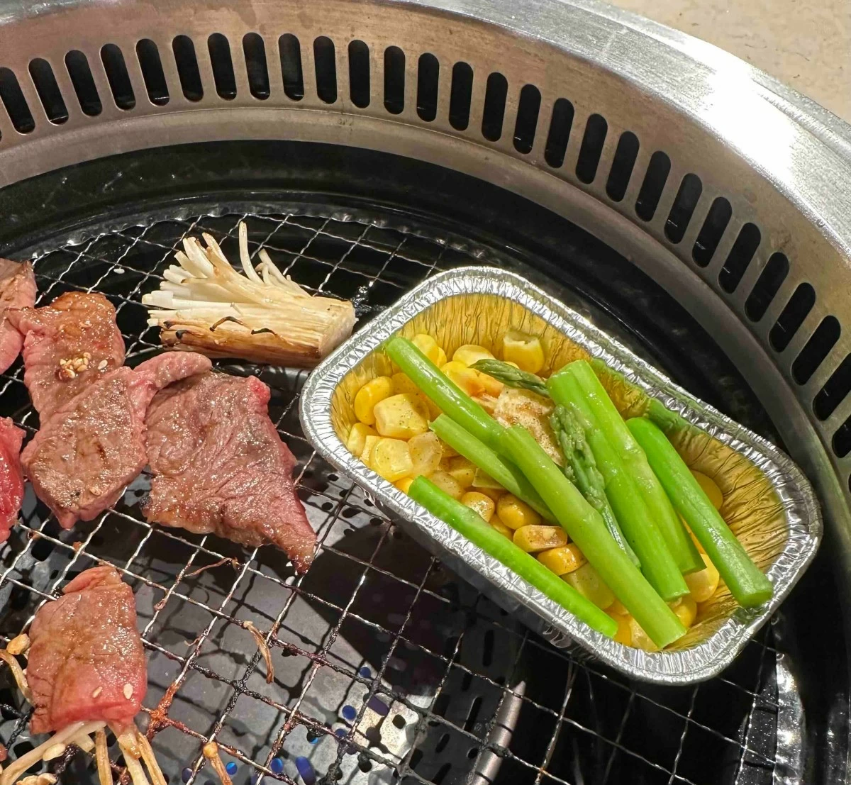 Vegetables and beef.