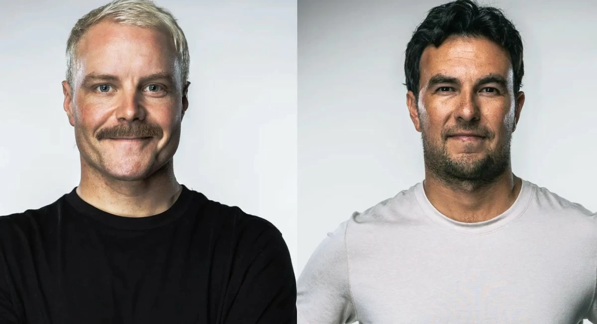 From left: 10-time Grand Prix winner, Valtteri Bottas, and fellow F1 standout and six-time Grand Prix winner, Sergio “Checo” Perez.