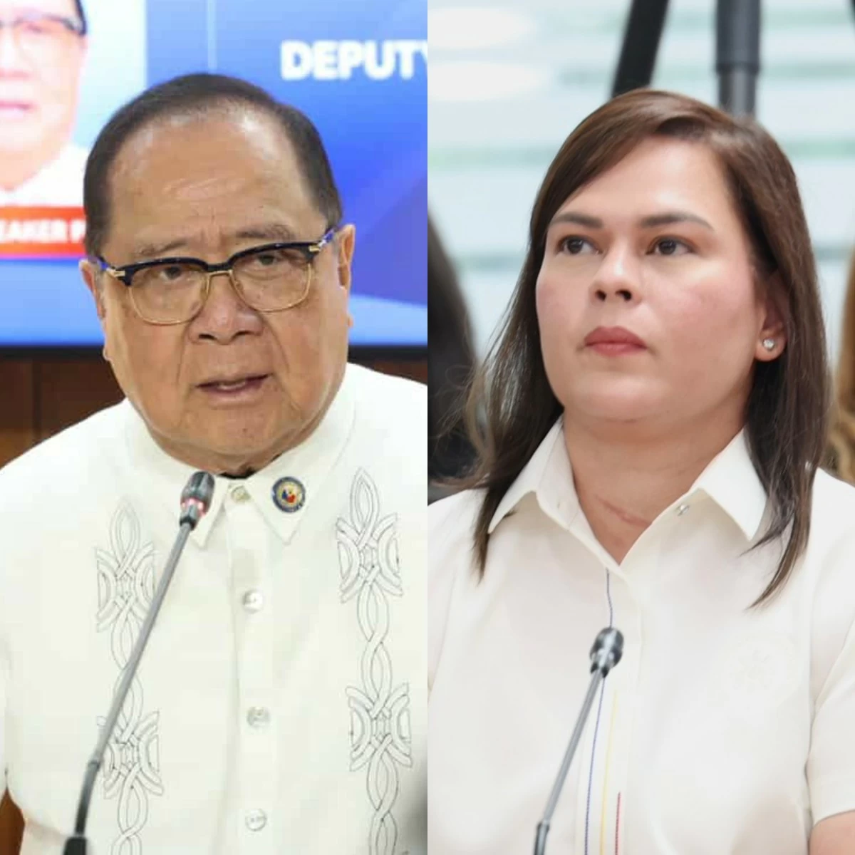 Deputy Speaker Antipolo 1st district Rep. Ronaldo “Ronnie” Puno (left), Vice President Sara Duterte (PPAB)