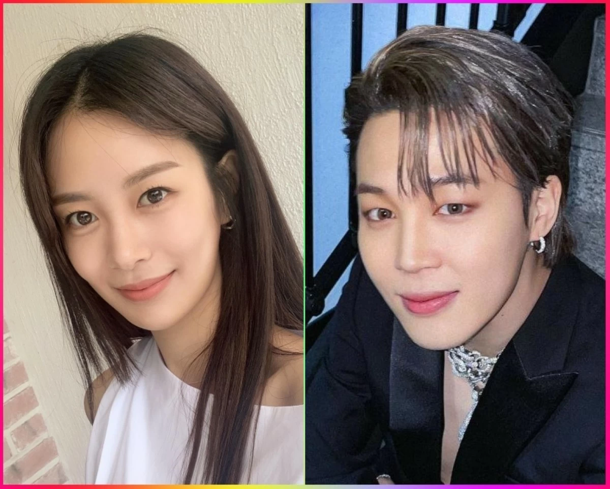 Actress Song Da-eun (left) and BTS' Jimin (Instagram)