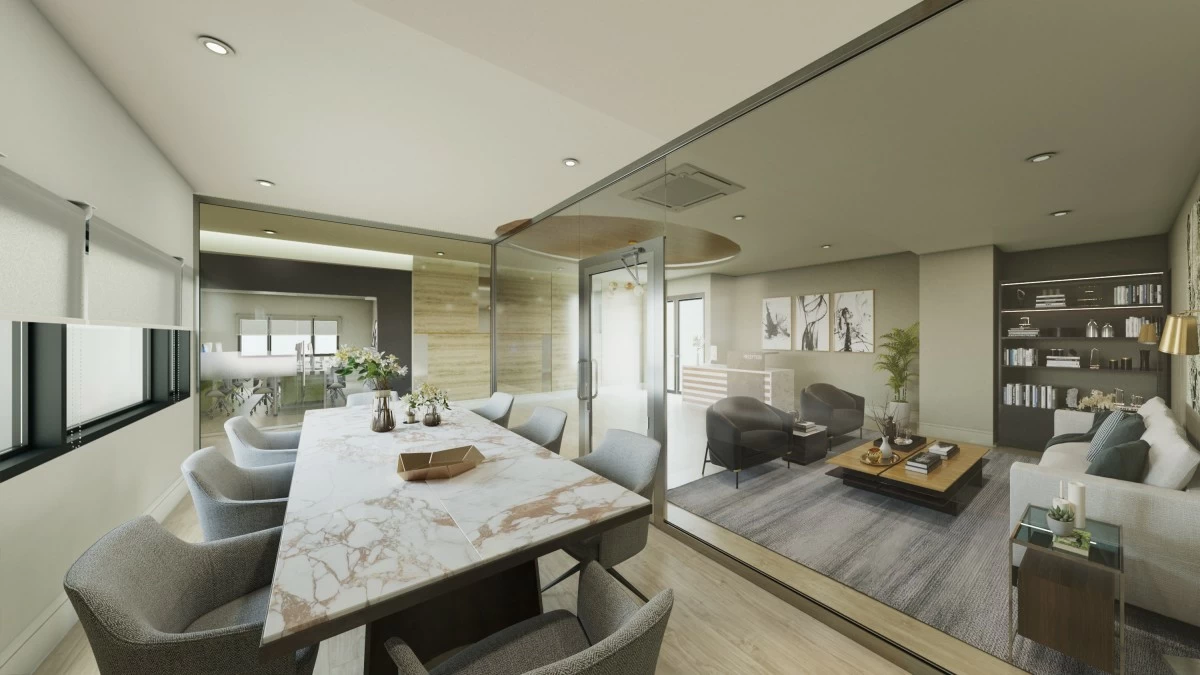 You can transform your unit into a polished office setting that combines spaciousness with sophistication.