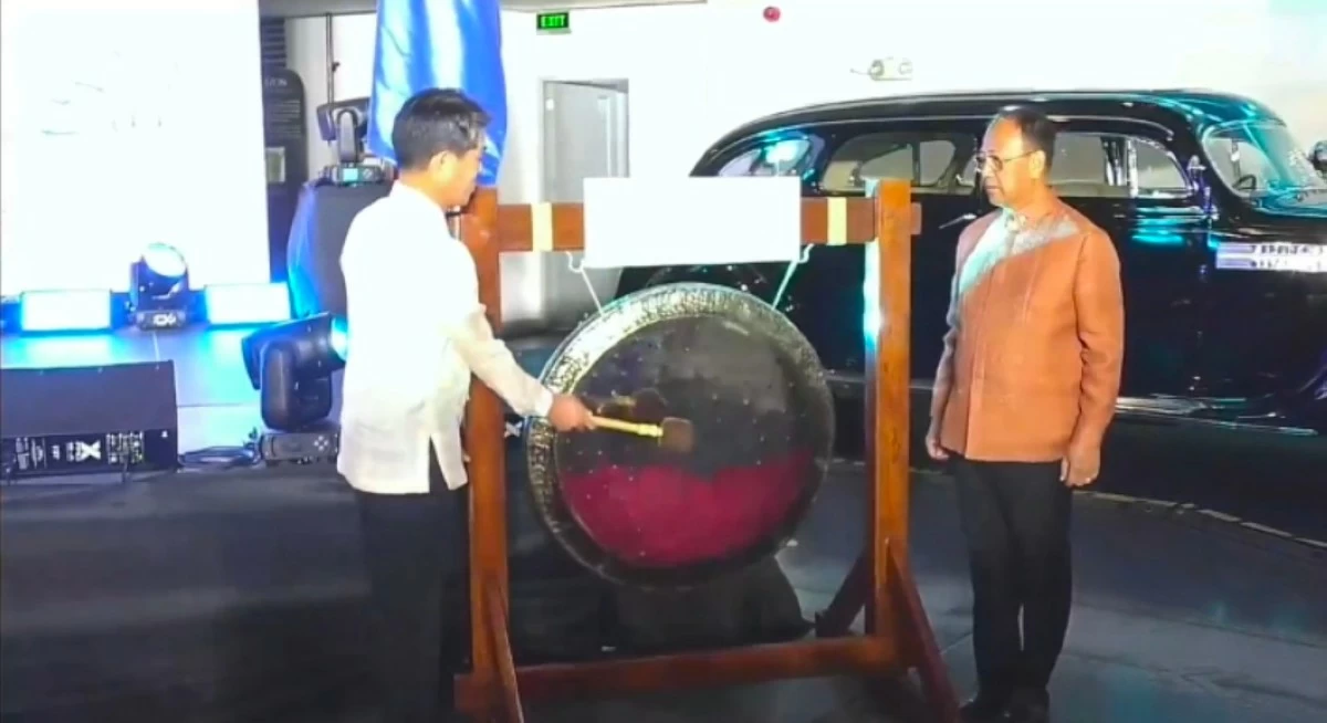 Japanese Ambassador to the Philippines H.E. Endo Kazuya and Presidential Peace Adviser Secretary Carlito Galvez Jr., rang the World Peace Bell three times using the peace gong on Monday, Sept. 1