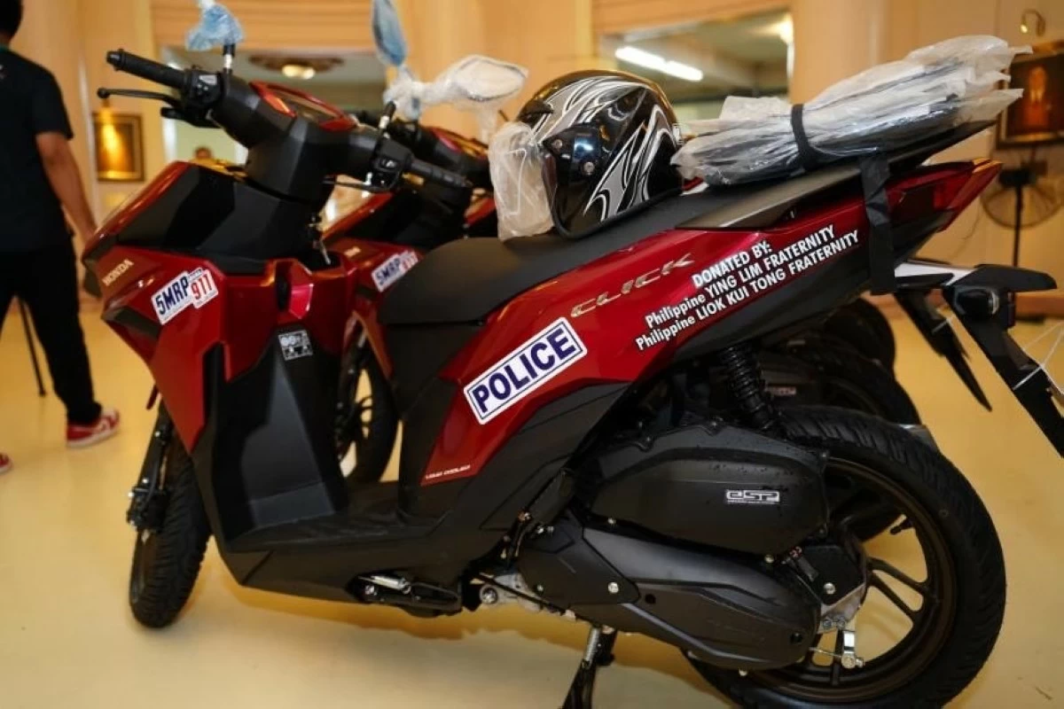 One of the four Honda Click motorcycles donated to the Manila city government