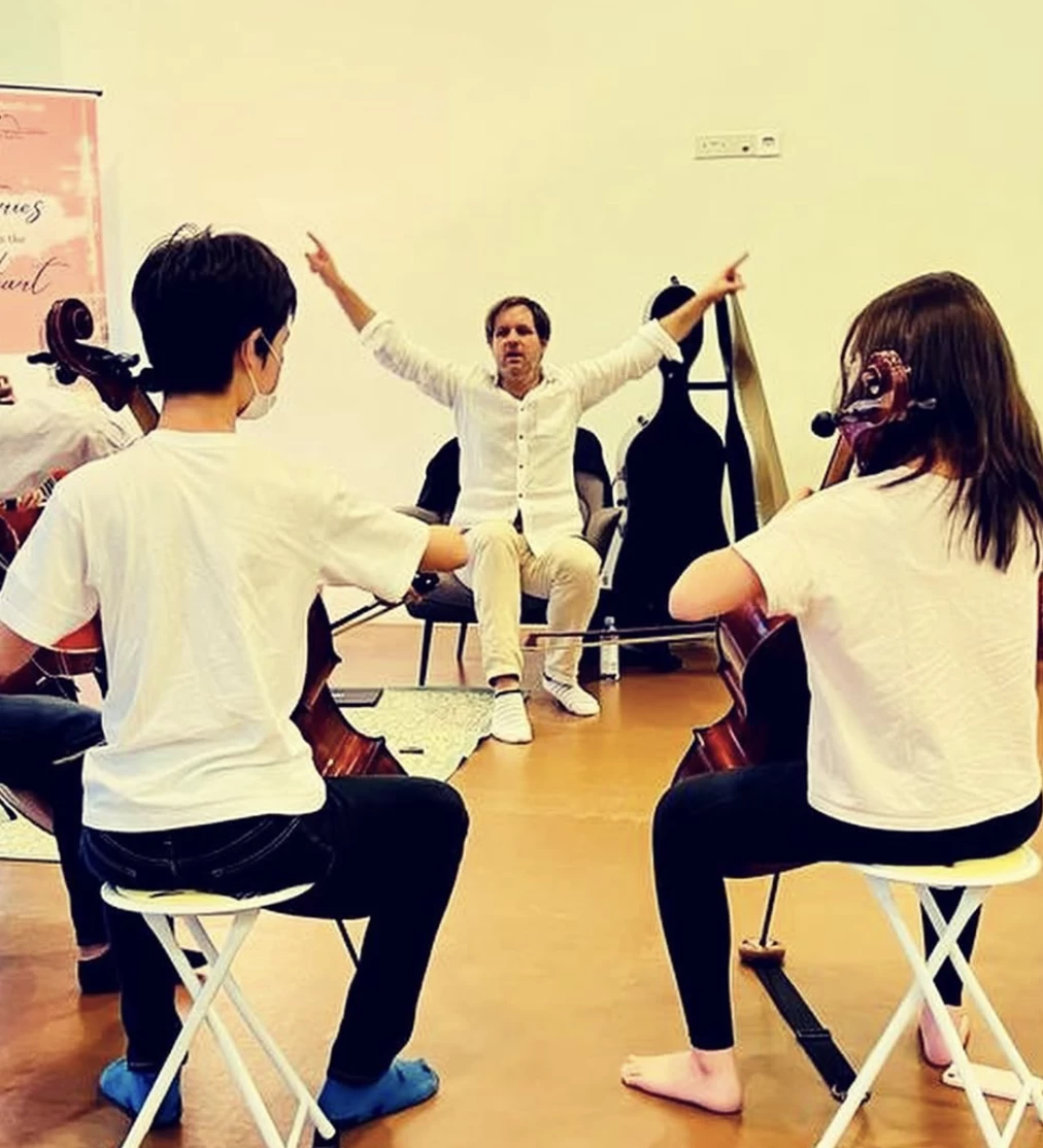 Hungarian cellist Zoltán Onczay teaches music in Singapore.