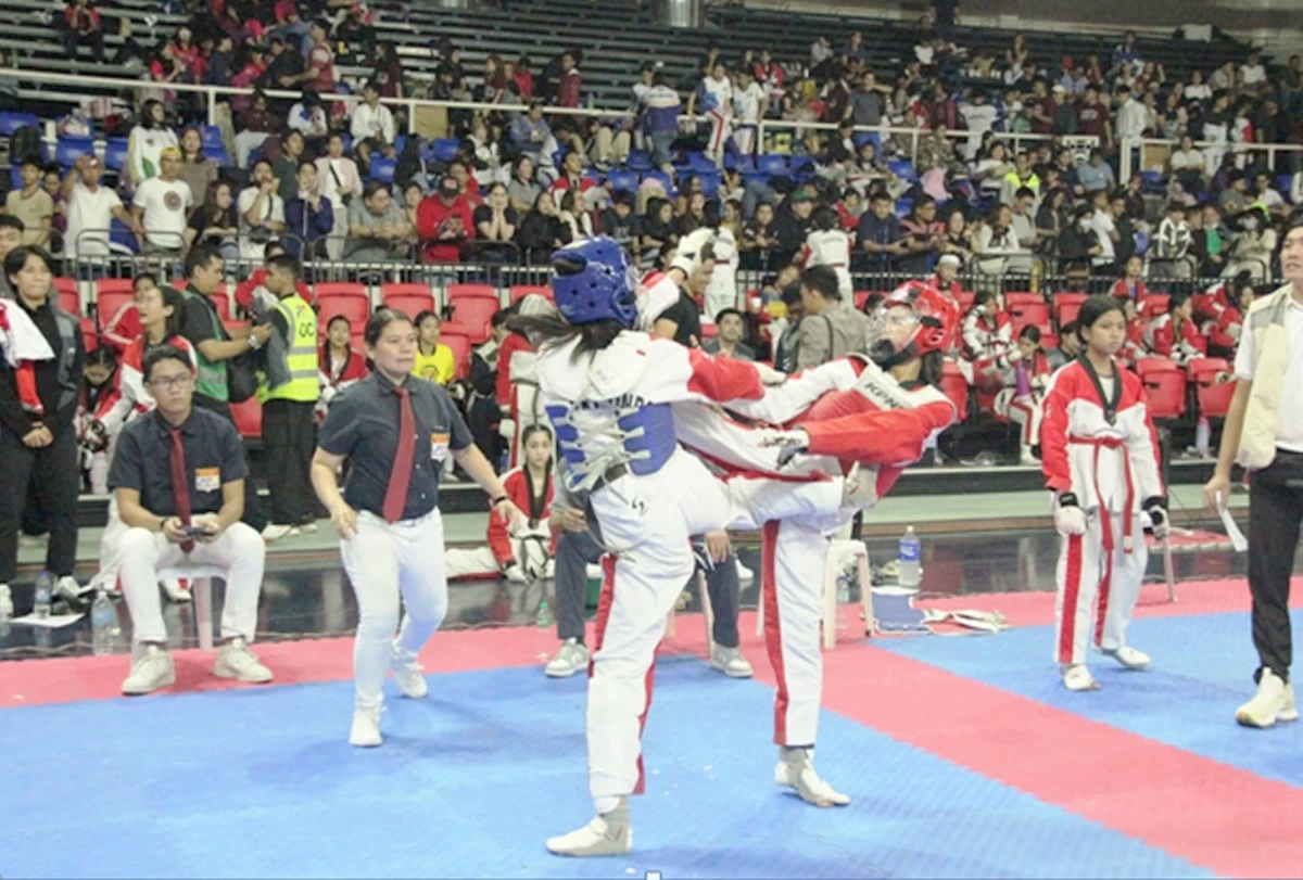 Cadet girls try to connect against each during a recent meet. (Contributed photo)