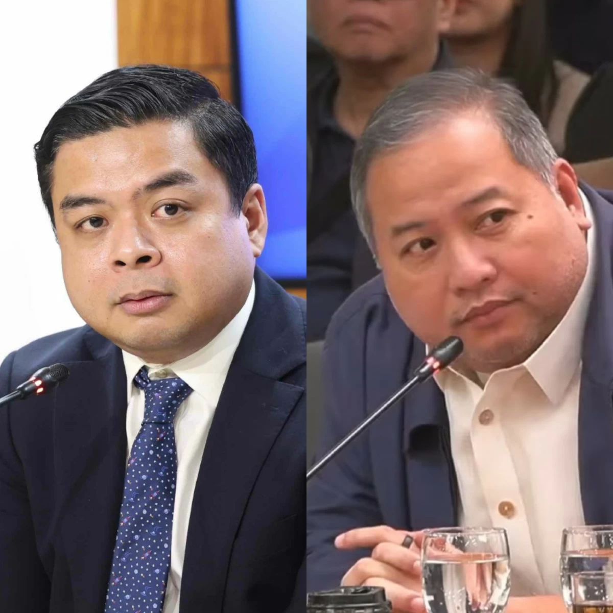 Bicol Saro Party-list Rep. Terry Ridon (left), DPWH engineer Henry Alcantara (PPAB, YouTube)