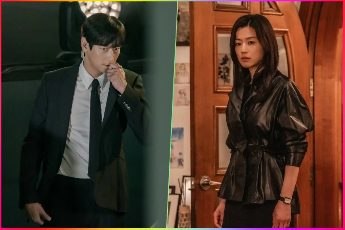 Gang Dong-won (left) and Jun Ji-hyun in "Tempest" (Disney )