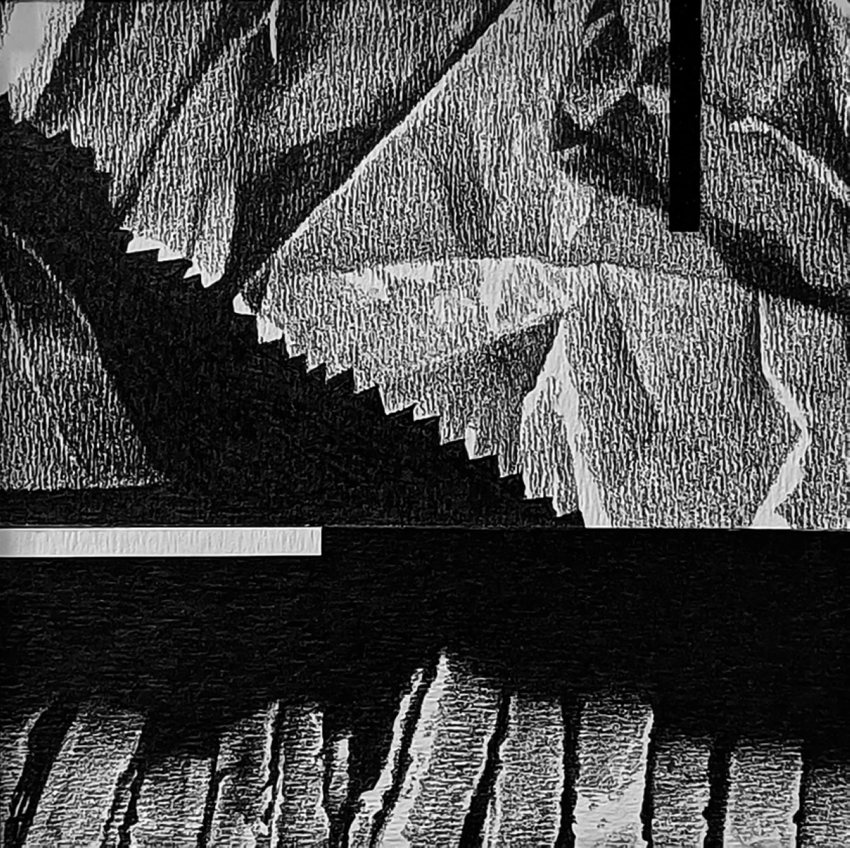 'REMNANTS IV,' graphite on paper, 12x12 inches, 2025