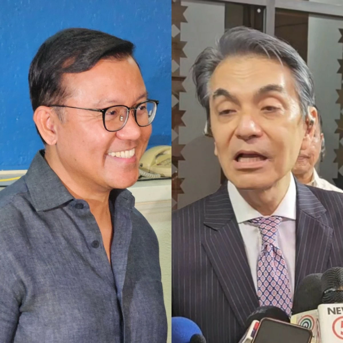 Ako Bicol Party-list Rep. Alfredo Garbin Jr. (left), Navotas City lone district Rep. Toby Tiangco (Ellson Quismorio/ MANILA BULLETIN)