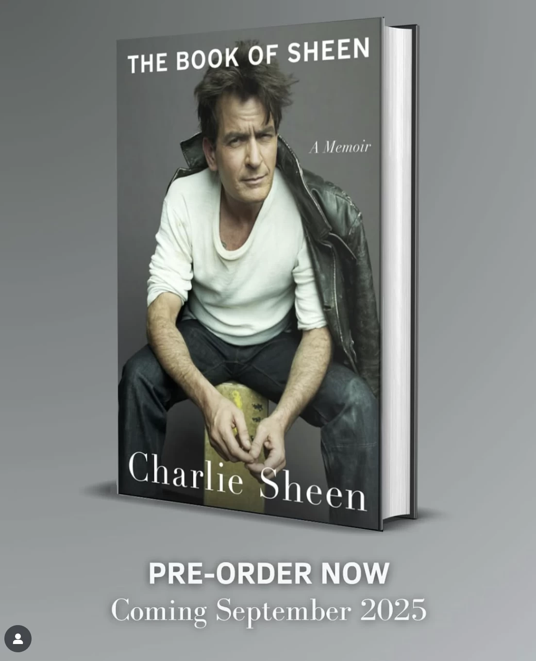 Charlie Sheen's memoir 'The Book of Sheen' (Instagram)