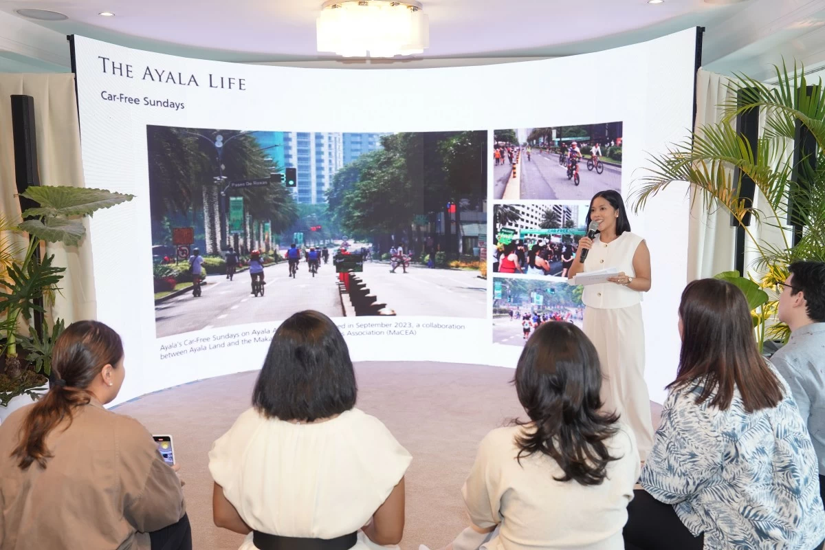 Anna Bautista presents Laurean Residences by Ayala Land Premier to members of the media.