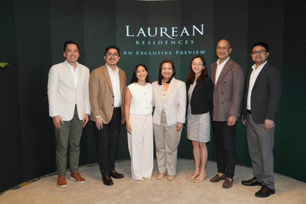 Paolo Viray, Chief Sales Strategy and Client Experience officer, Ayala Land Premier; Mike Jugo, president, Ayala Land Premier and Alveo; Anna Bautista, Project Development manager, Ayala Land Premier; Che Uy, Project Development head - Vertical Projects, Ayala Land Premier; Carissa Feria-Darre, head of Premium Residential Business Group Project Development, Ayala Land; Hans Lopez-Vito, head of Brand Experience and Brand Strategy for Corporate, Residential and Estates, Ayala Land; and Derek Sotto, Marketing director, Ayala Land Premier