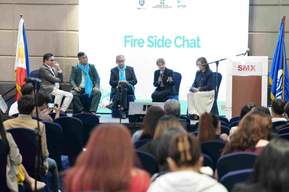 DOST leaders engage in a Fireside Chat at the Ignite Stage during SUSTEX 2025, sharing perspectives on science-led development and collaboration.