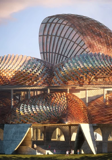 The rich cultural heritage of Camarines Sur is depicted in the architectural design of the capitol complex.