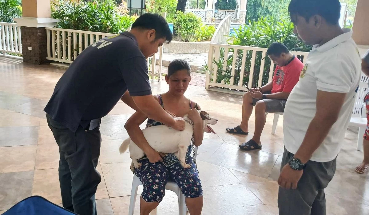 Microchipping and anti-rabies vaccination in Barangay Sucat, Muntinlupa in July last year (Photo from the Office of the City Veterinarian Muntinlupa City)