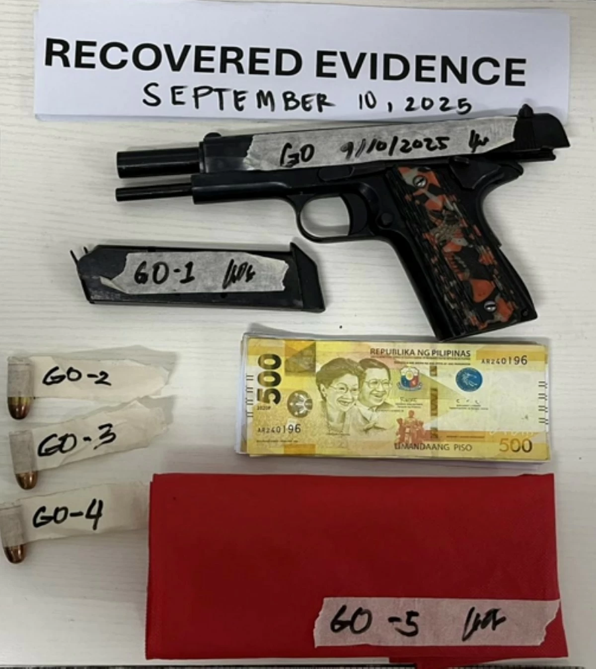 The firearm seized from the suspect in Taguig (Photo from SPD) 