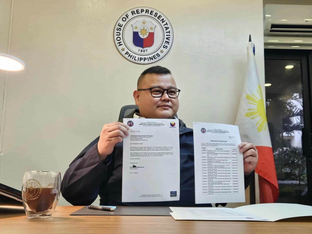Quezon City 5th district Rep. PM Vargas (Ellson Quismorio/ MANILA BULLETIN)