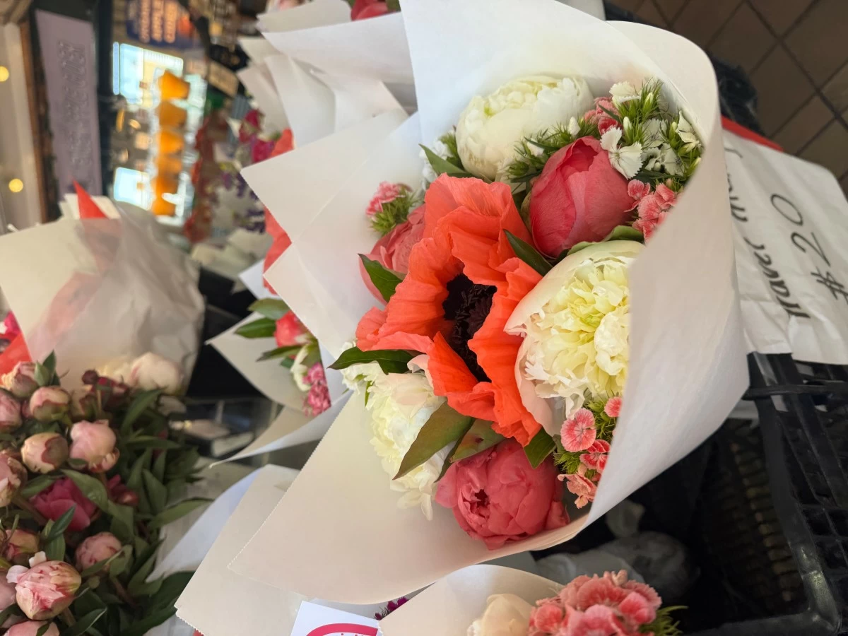 COLORFUL BATCH A bouquet of flowers from Pike Place