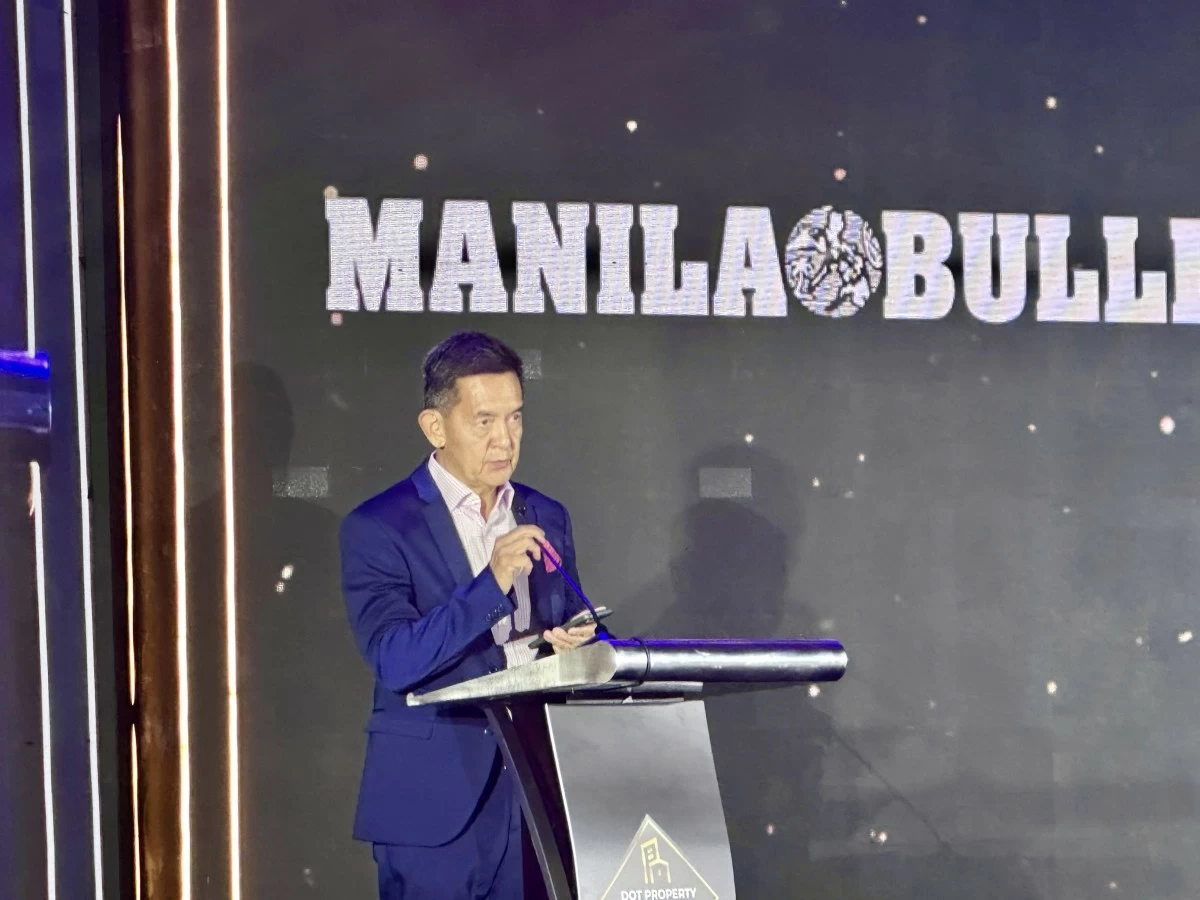 Manila Bulletin's Philip Cu-Unjieng delivers a speech highlighting the company's continued partnership with Dot Property Philippines.
