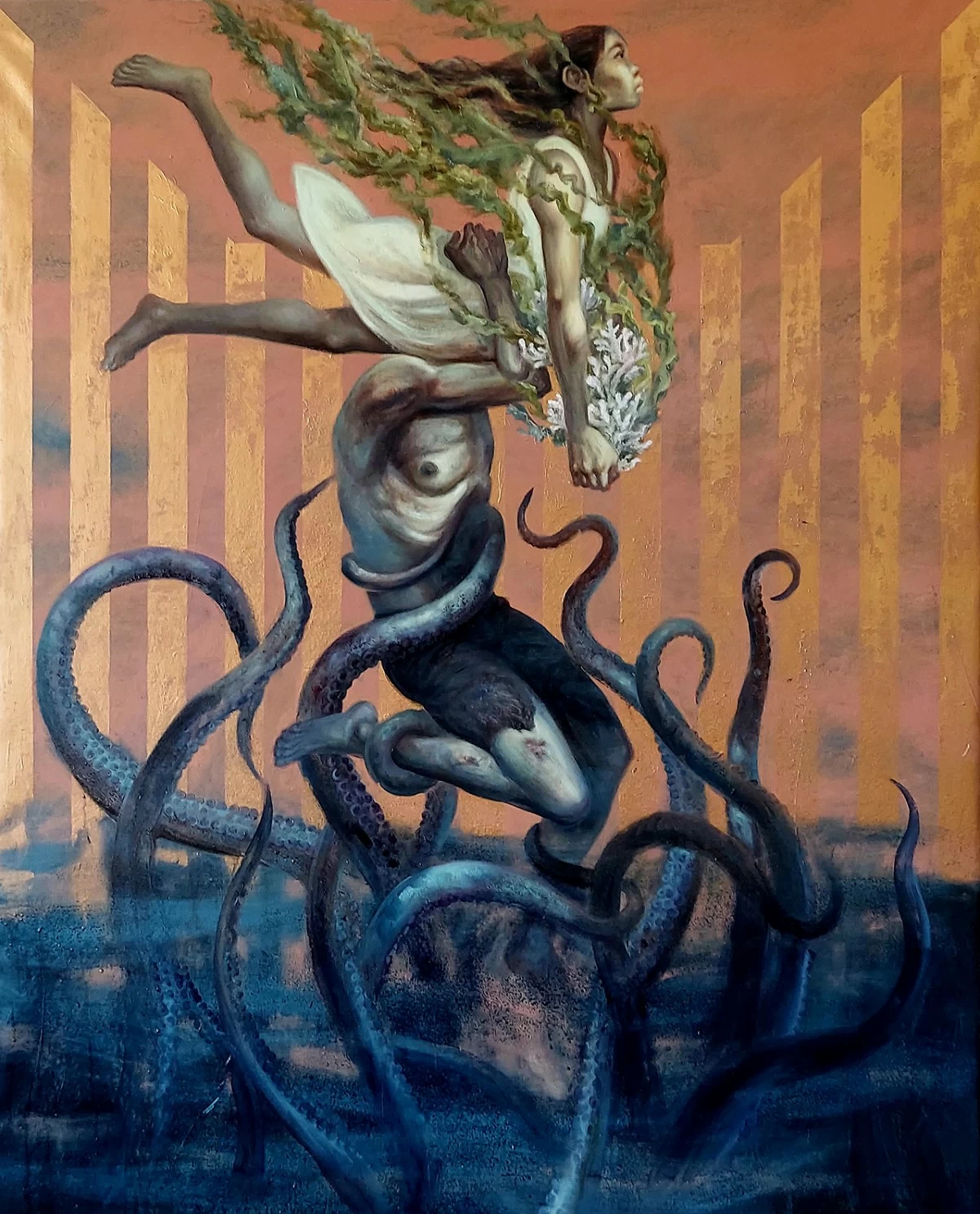 'TANGAN ANG YAMAN,' 60x48 inches, oil on canvas, 2025