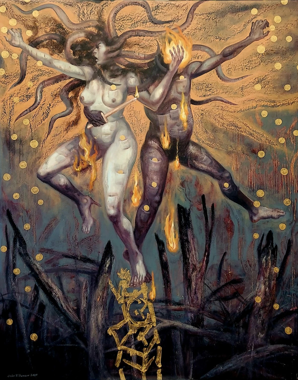 'AGAWANG TRONO,' 60x48 inches, oil on canvas, 2025