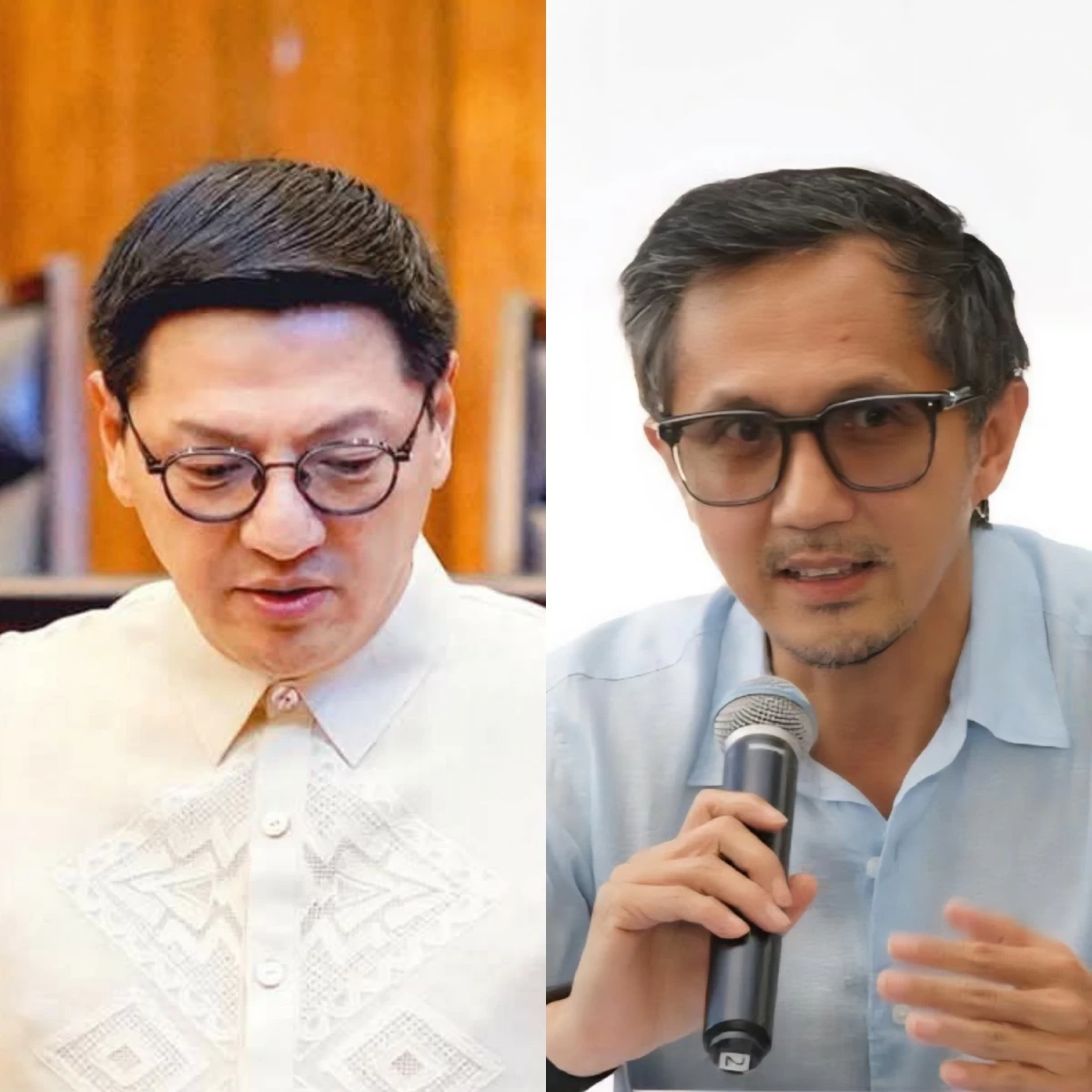 Bagong Henerasyon (BH) Party-list Rep. Robert Nazal (left), DPWH Secretary Vince Dizon (Facebook)