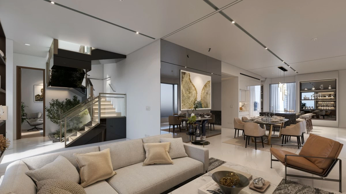 The unique four-bedroom bi-Level units are 300 to 355 square meters.