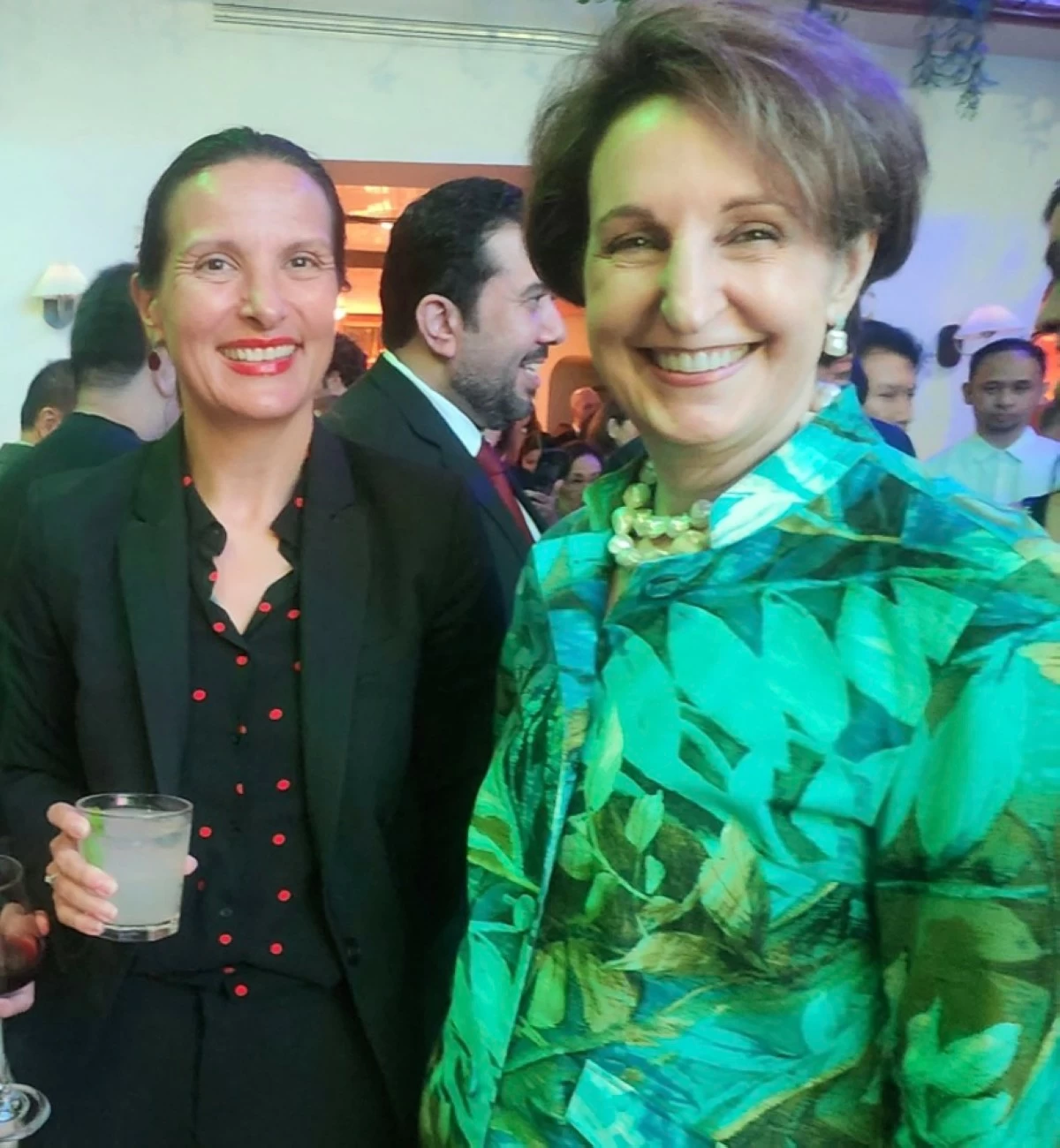 Ambassador Marie Aude Françoise Lassalle ep. Fontanel of France Embassy with Ambassador Mary Kay Loss Carlson of US Embassy

