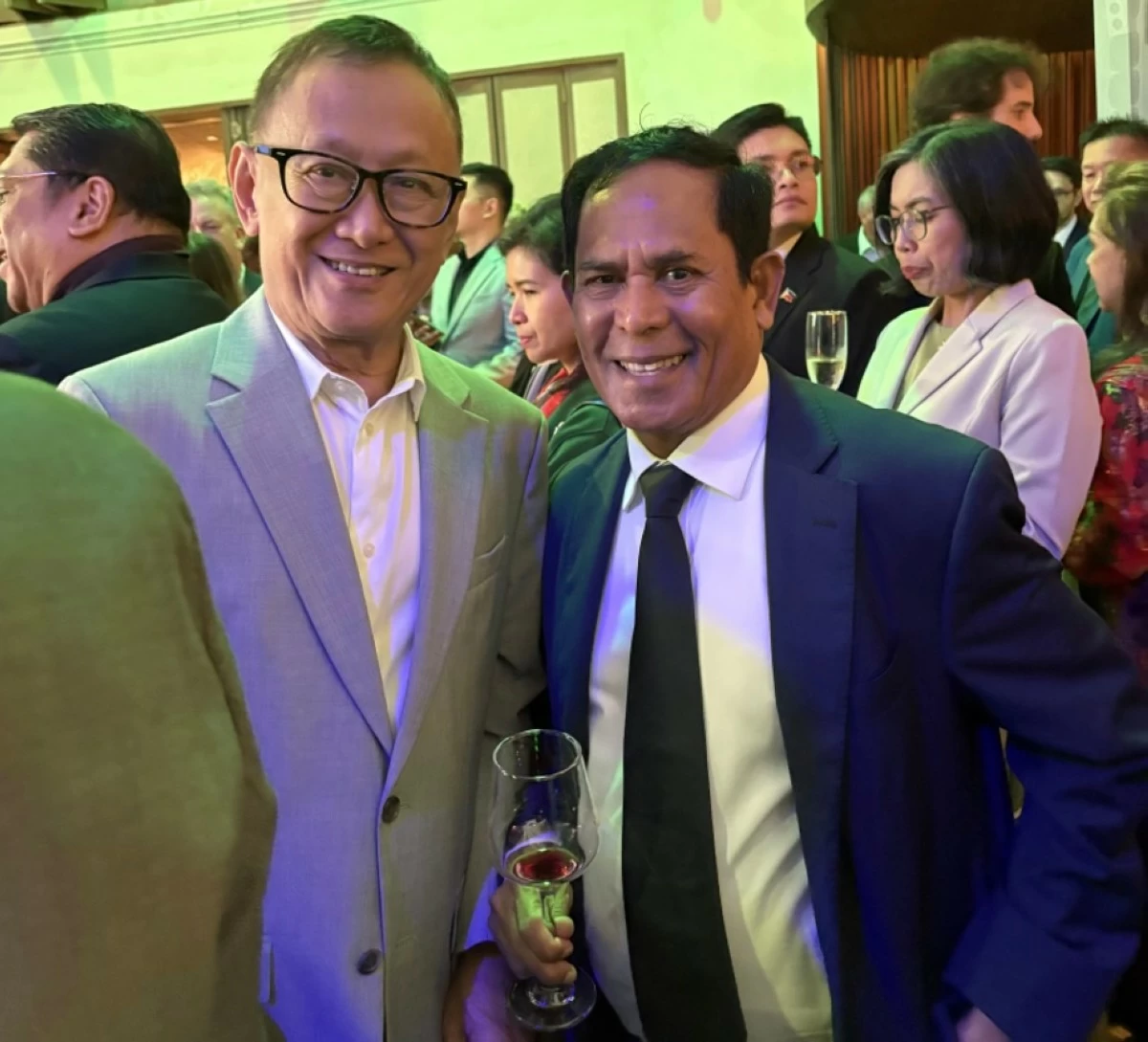 Robert Young of FOBAP with Ambassador Marciano Octavio Garcia da Silva of Timor Leste Embassy 