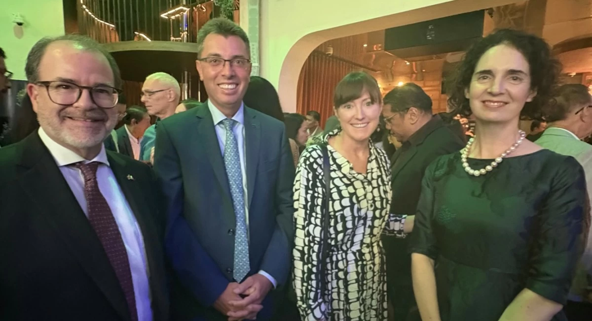 Ambassador David Bruce Hartman of Canada Embassy  with Ambassador Mariomassimo Santoro of European Union Embassy , Ambassador Emma Hickey of Ireland Embassy and Ambassador Catherine McIntosh of New Zealand Embassy