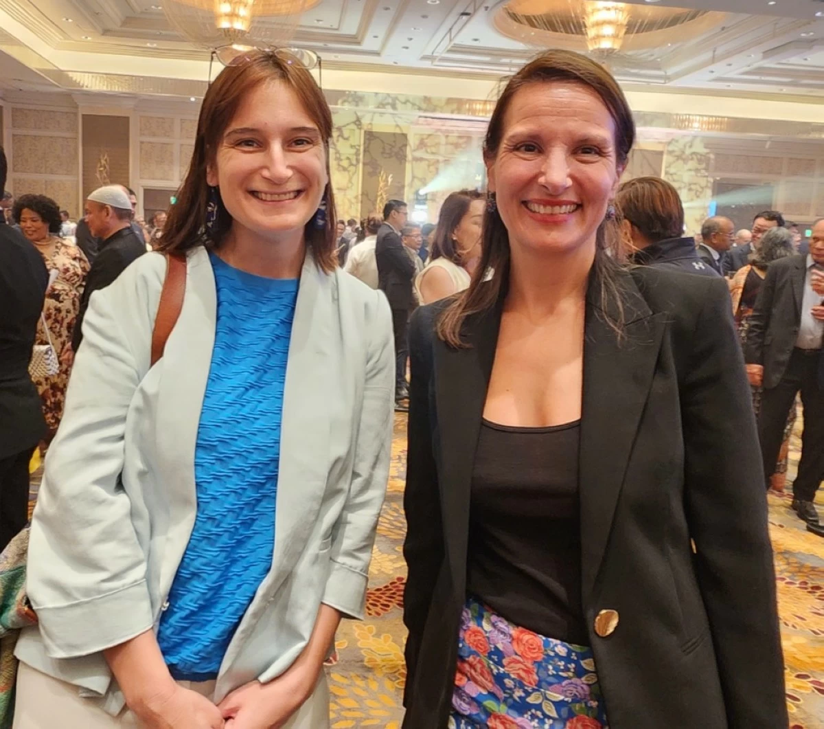 Ambassador Vladislava Iordanova of Belgium Embassy with Ambassador Marie Aude Françoise Fontanel of France Embassy
